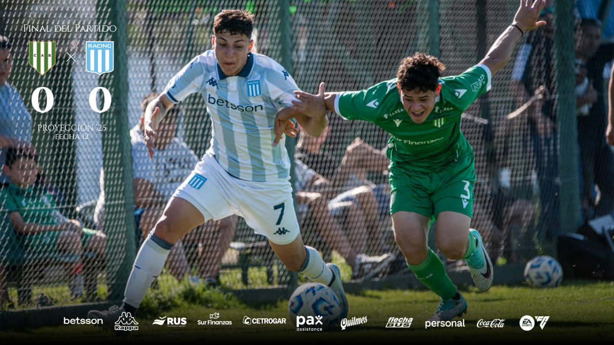TotalmenteRC's tweet image. #Reserva 
#TorneoProyecciónClausura2025
#Fecha12

#Banfield 0 - #Racing 0

El Taladro y La Academia igualaron sin goles, en Luis Guillón.
En la próxima fecha, los dirigidos por S.Romero recibirán a #Aldosivi.

📸@RacingClub