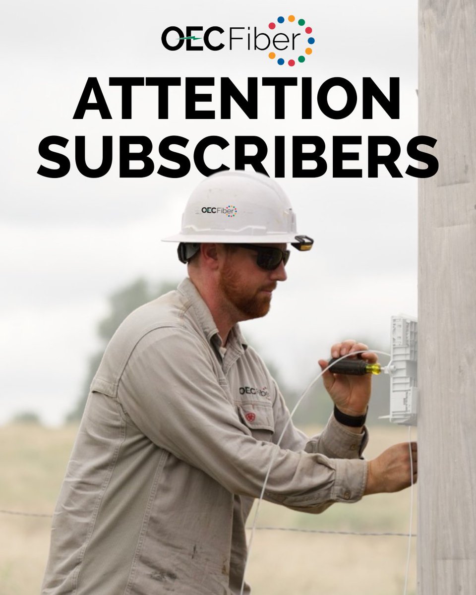 🔆 𝗛𝗲𝗮𝗱𝘀 𝘂𝗽, 𝗢𝗘𝗖 𝗙𝗶𝗯𝗲𝗿 𝘀𝘂𝗯𝘀𝗰𝗿𝗶𝗯𝗲𝗿𝘀! 🔆

If you're experiencing brief interruptions like pixelated screens, fuzzy pictures, or freezing, it could be due to a solar outage. Twice a year—around October and March—the sun aligns directly with TV satellites,