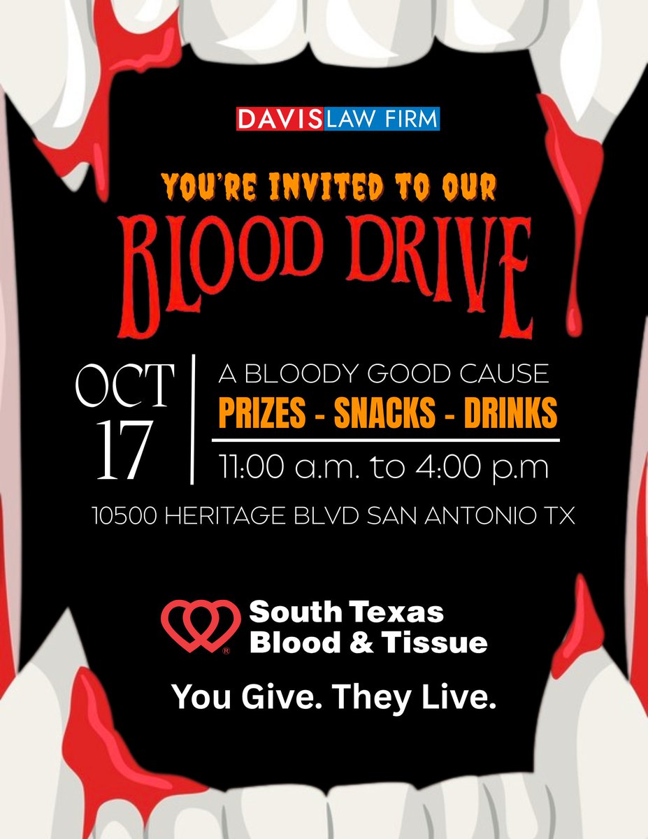 Hey San Antonio! 👻 Don’t ghost us — join <a href="/SouthTexasBlood/">South Texas Blood & Tissue</a> + DLF Oct.17 🩸