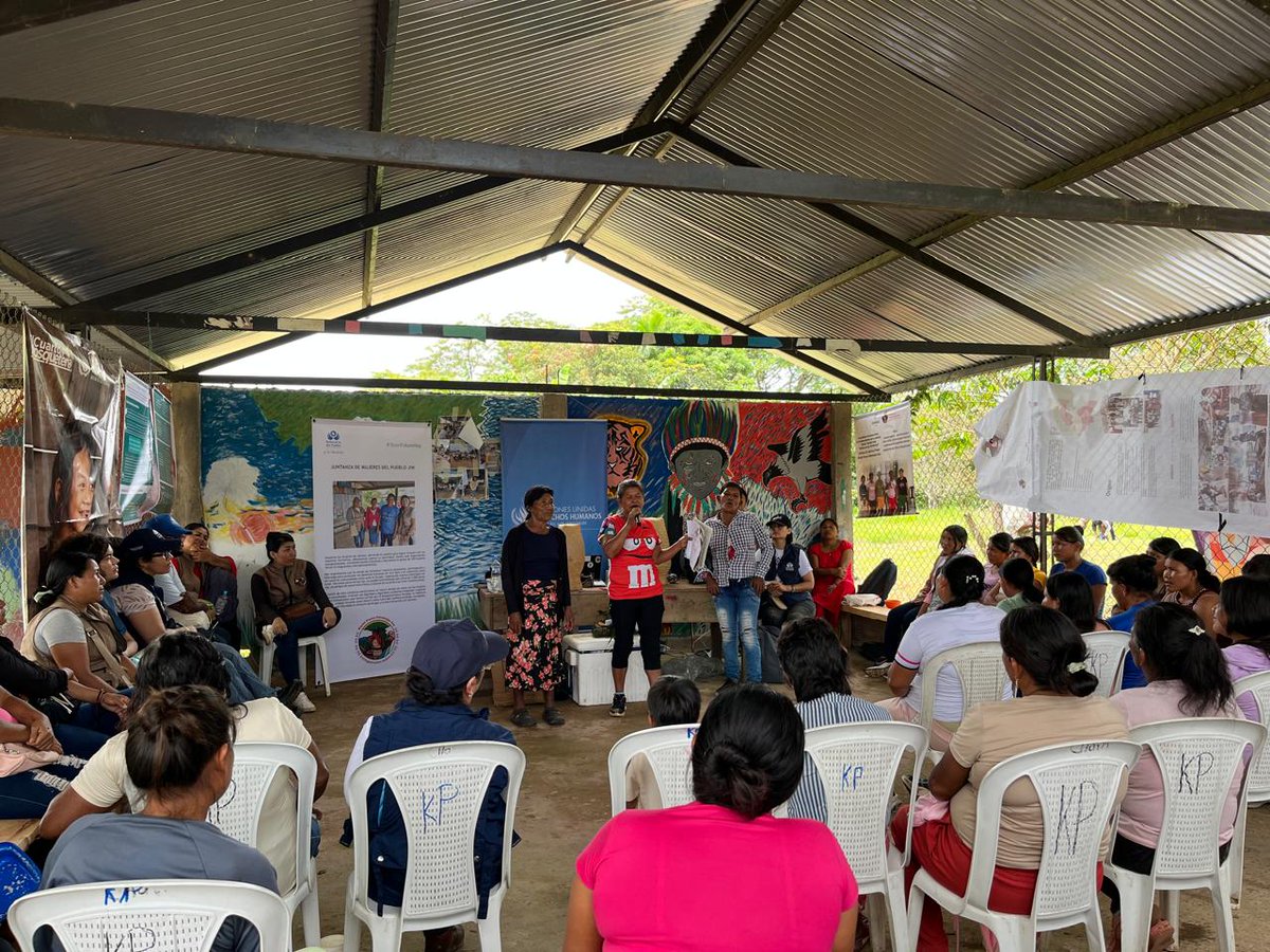 ONUHumanRights's tweet photo. 1/En Guaviare📍Durante el fin de semana acompañamos la Gran Juntanza de Mujeres del Pueblo Indígena #Jiw. Avanzamos en un diálogo horizontal con el colectivo de mujeres, reconociendo a la organización #Jamino para su participación y la prevención de violencias contra las mujeres Jiw, junto a @DefensoriaCol @MisionONUCol @MinInterior