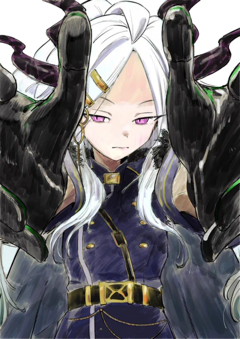 【お題】 ブルアカ 空崎ヒナ ブルアカまったくのミリしらなのでこういうポーズとるのか?不安だ!でも可愛く描けた