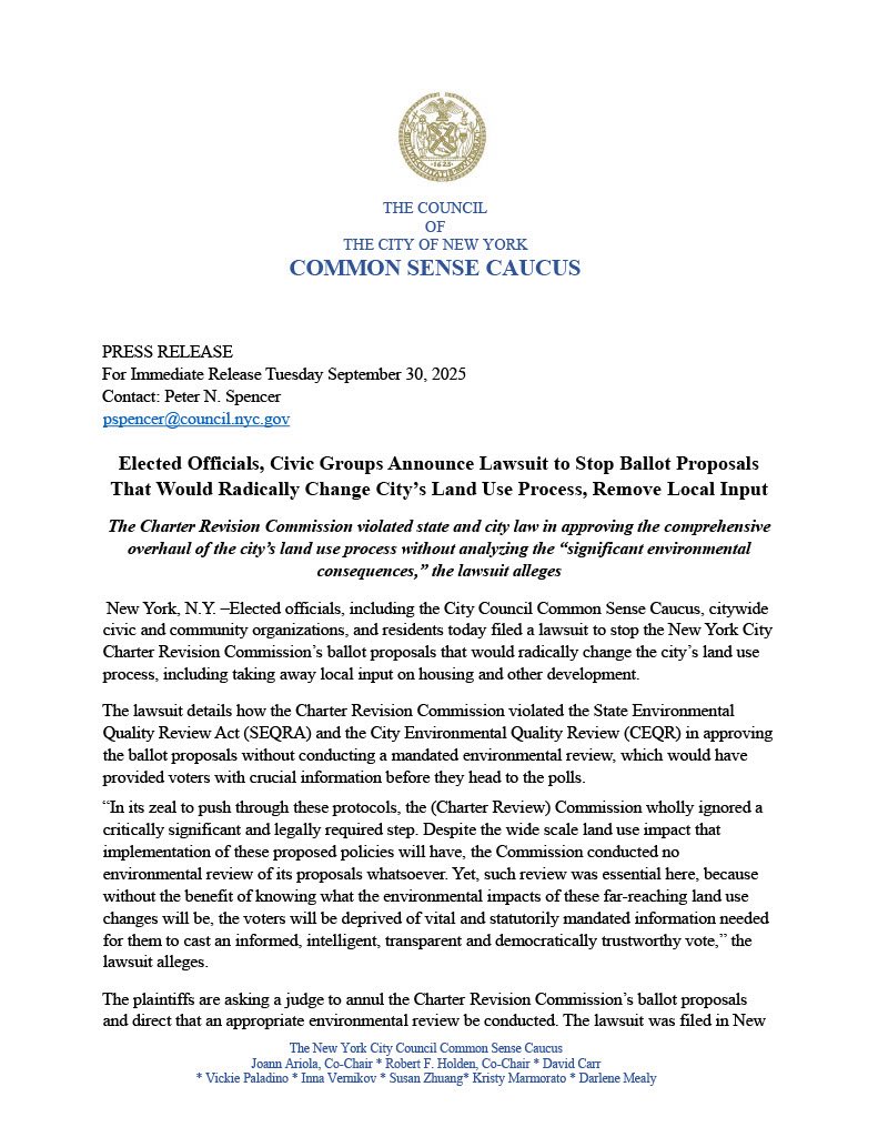 NYC Council Common Sense Caucus tweet media