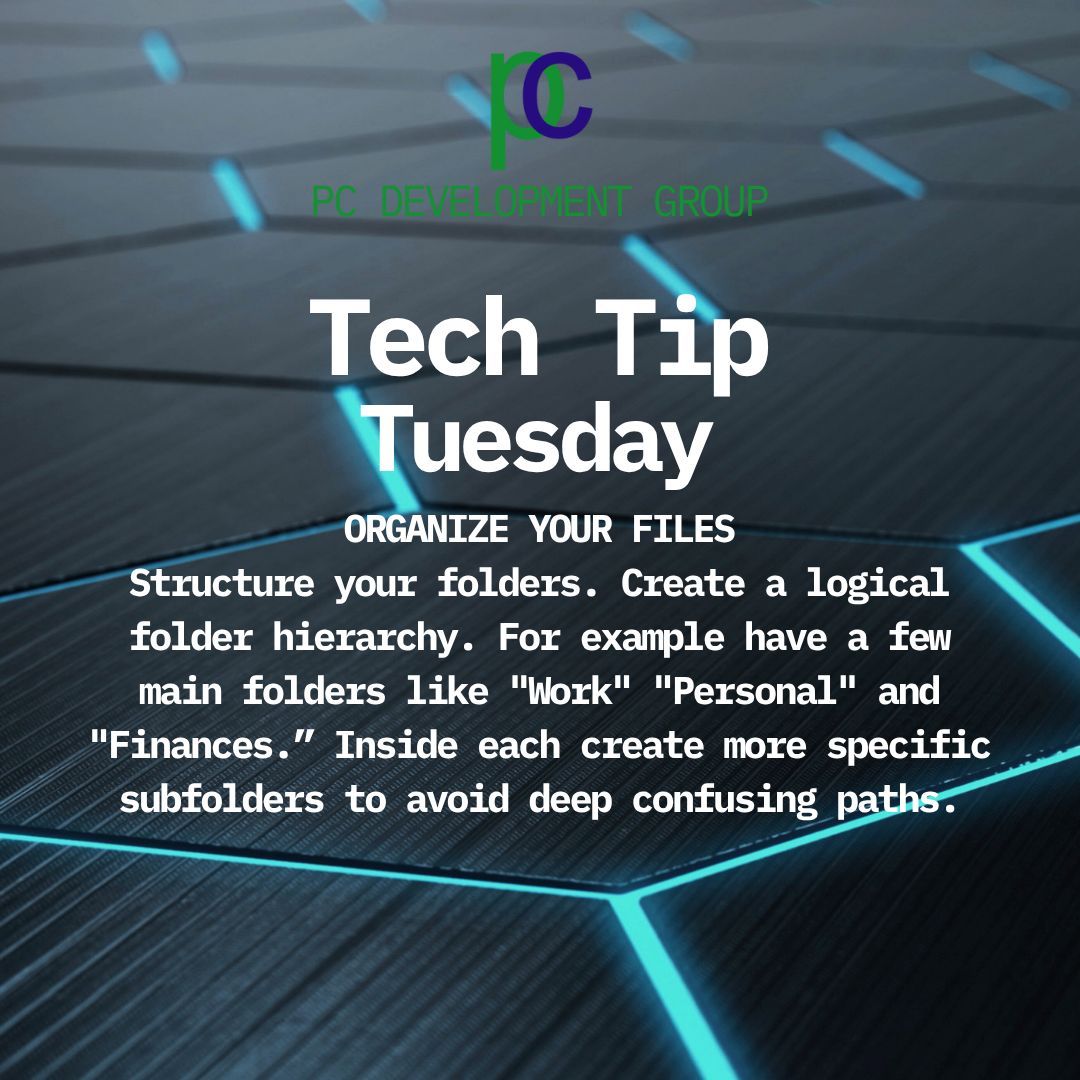 PCDevo's tweet image. Organize your files. #TechTipTuesday #PCDevelopmentGroup