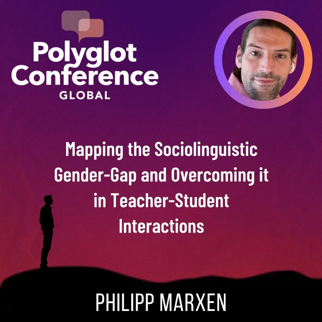 polyglot_confer's tweet image. Map the sociolinguistic gender gap (“genderlect”) - and how to close it in teacher–student interactions. Philipp Marxen uses interviews + AI text analysis. 

Tickets: PCGlobal2025.eventbrite.com

#PolyglotConference #Sociolinguistics #Gender #LanguageTeaching #EdTech #LangTwt