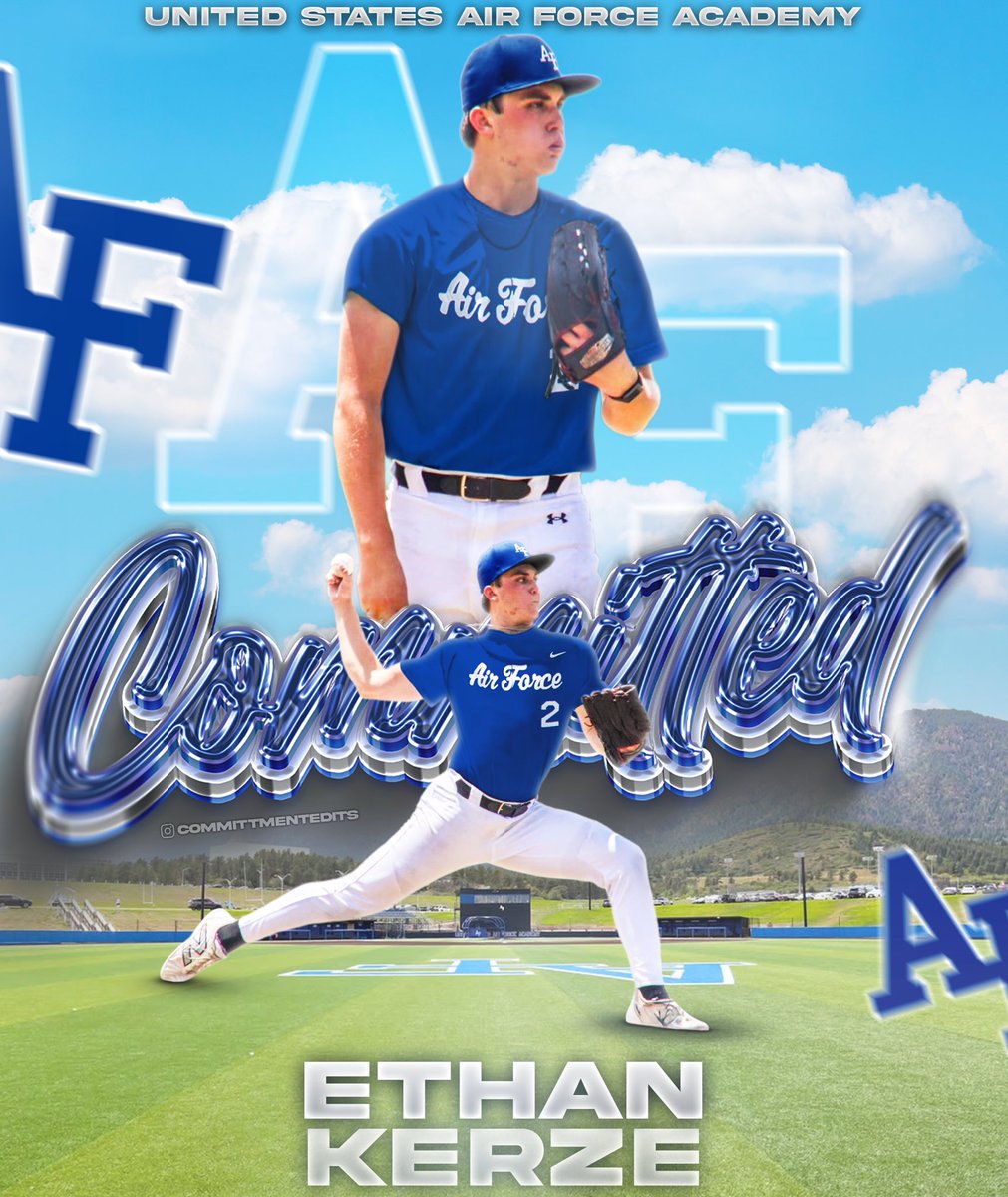 ethan_kerze's tweet photo. Beyond blessed to announce my commitment to The United States Air Force Academy. Thank you to my family for all the support you have given. Thank you @KazUSAFA @kmwink8 for the opportunity to be part of Americas team. #AGTG 

@TwelveRecruits @coachbrem 
@BaseballTwca https://t.co/YT4IFYIi9N