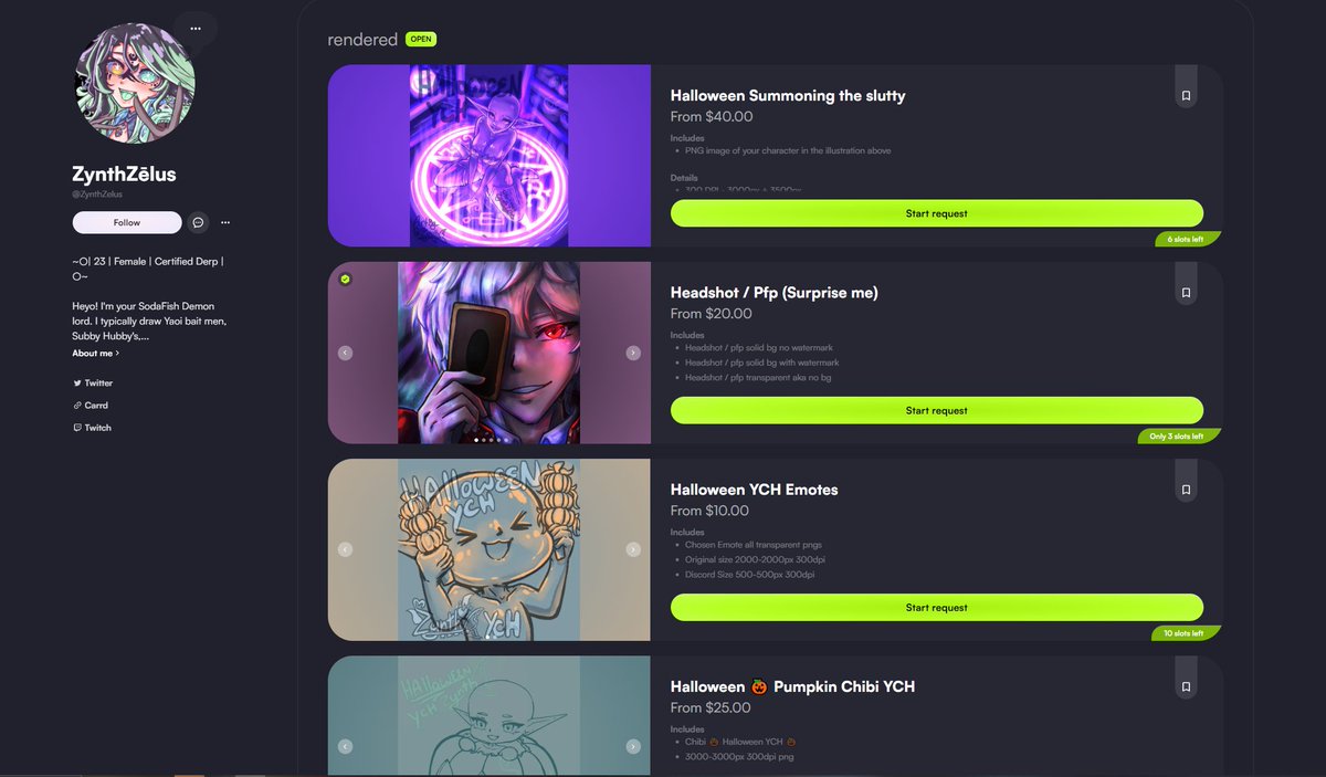 ZynthZelus's tweet image. 🧡Help Me Get Verified! 💚

I want to get verified on Vgen. Lowering my prices to hopefully get some sales. Care to help a bone fishy out? 

{Link below and in Bio}
Not expected, rt Greatly appreciated. Thank you!
#Vtuber #Vtubers #VTuberUprising #VGenComm #VGen #commissionsopen