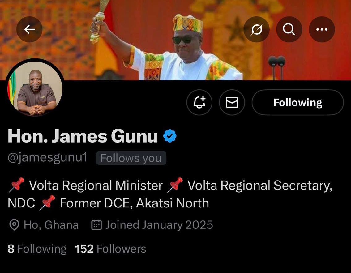 SpacesWithEwes's tweet image. Welcome Hon. James Gunu, @jamesgunu1 to Twitter. We’re honored to have the Volta Regional Minister here. 

We look forward to engaging with you and hopefully hosting you for a #TwitterChat with our team in the near future. Woezɔ loo, Dumega 🙏🏾🙏🏾🙏🏾