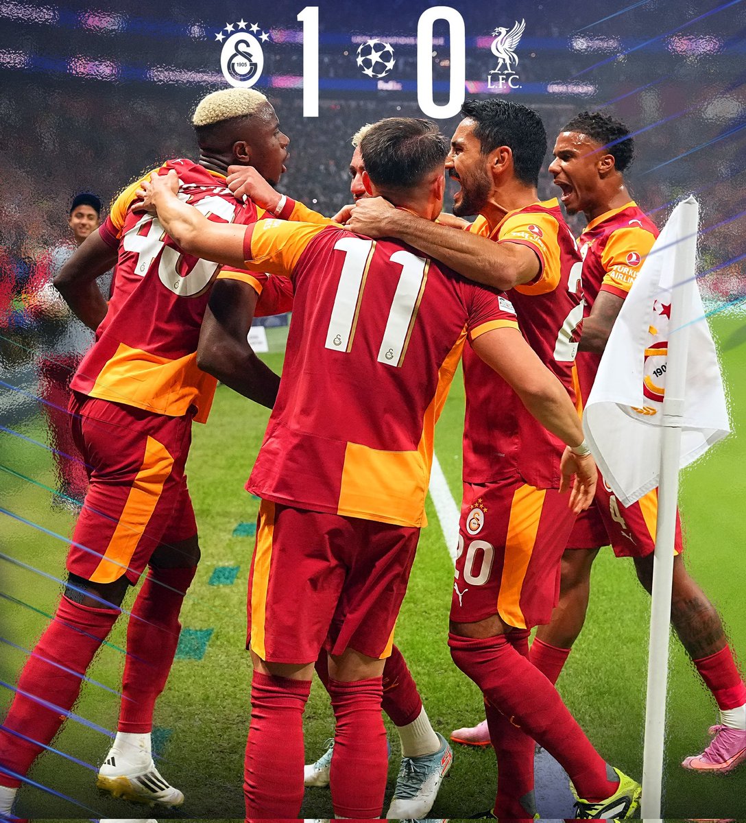 Liverpool'a nefes aldırmayan Galatasaray'a yürekten tebrikler. 
Şampiyonlar Ligi'nde yolunuz açık olsun.👏🏻