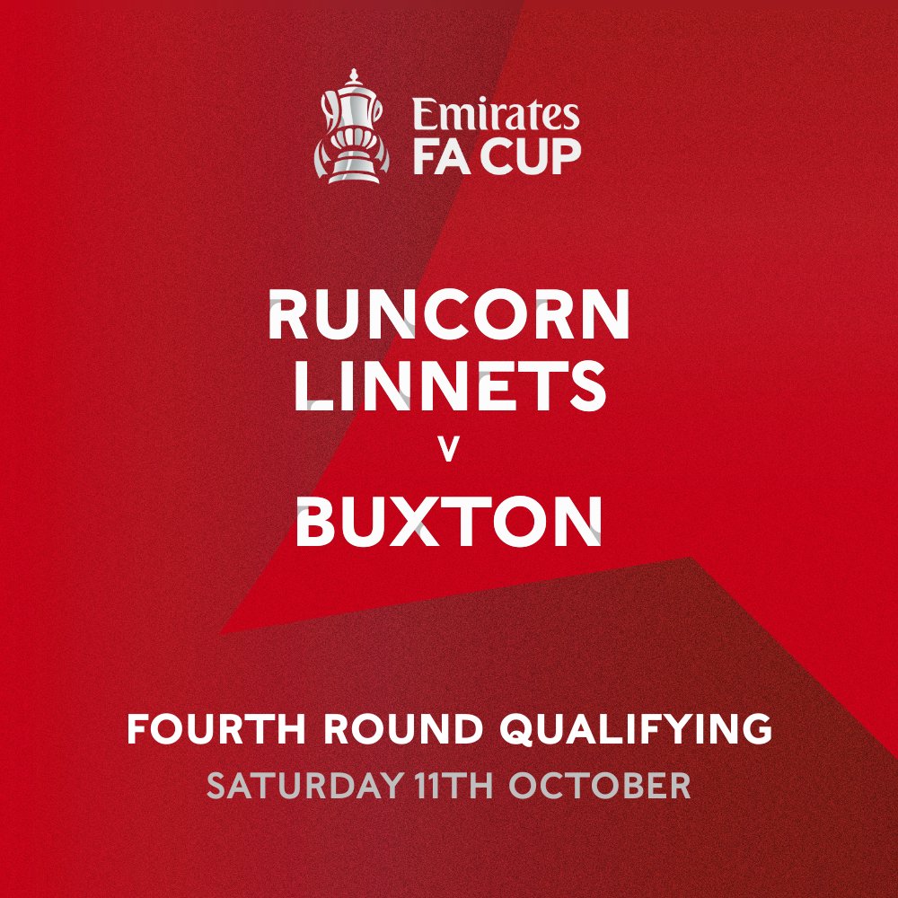 RuncornLinnets's tweet photo. 🟡🟢 | Our @EmiratesFACup journey continues against @Buxton_FC. https://t.co/yw1axZsLJt
