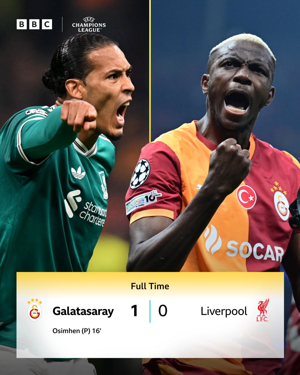 A tough night in Turkey 😞

It's only the second time Liverpool have suffered back-to-back defeats since Arne Slot joined the club ❌❌