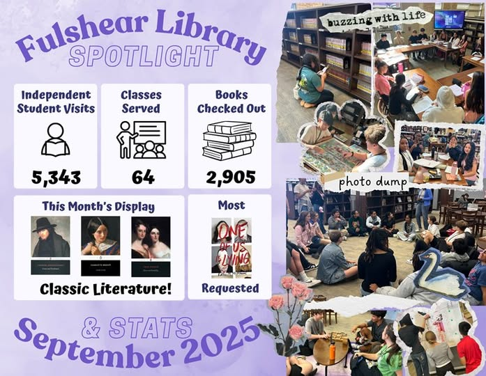 Fulshear_HS's tweet photo. 📷 Fulshear Library: Over 5,000 students served this month (and that doesn't include classes) - our shelves are working overtime!!
#WeAreFu1shear https://t.co/b8LdR9fyxv