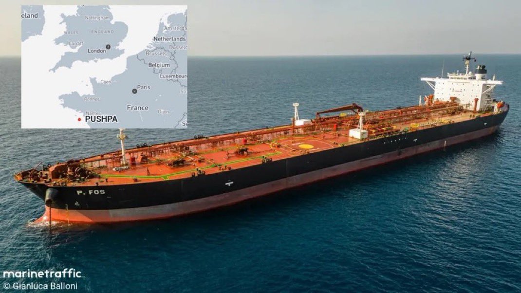 BREAKING:

France has seized the shadow tanker PUSHPA off the coast of France.  

It’s suspected of launching drones that closed down Copenhagen Airport a week ago