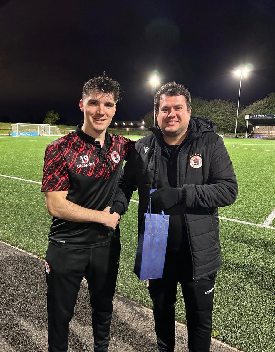 Tonight’s player of the match against Bo’ness United is Laurie Devine, presented and sponsored by RB Broadcasting. 

Congrats, Laurie ⭐️