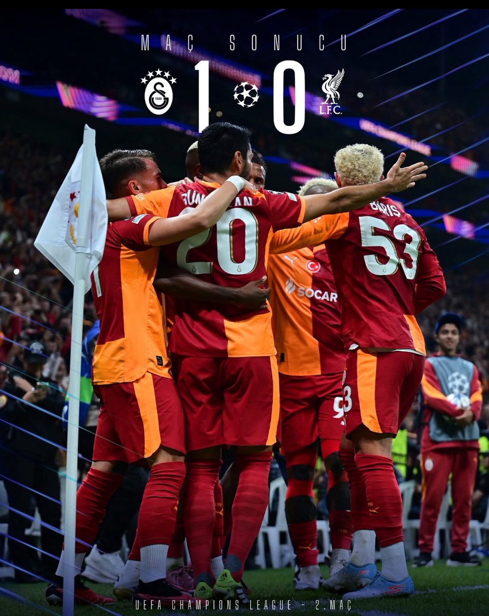 Şampiyonların karşılaşmasında ZAFER BİZİM! 💪

Maç sonucu: Galatasaray 1-0 Liverpool 👏

#GSvLIV #UCL