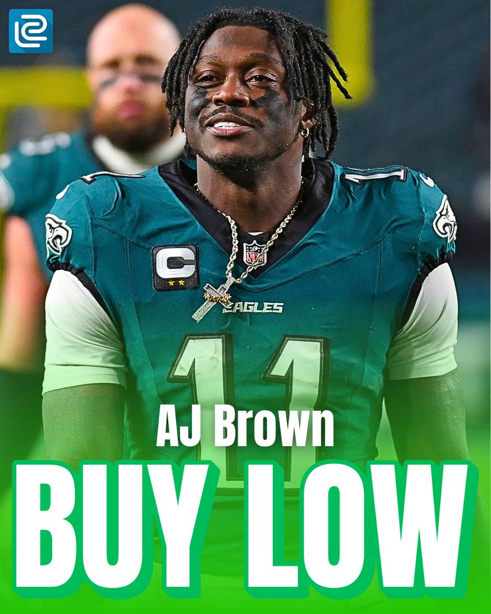 Leagueswype's tweet photo. Buy Low/Sell High for Week 5 🔥

AJ Brown still has all the talent in the world, his time will come.

2 fumbles in big games for Derrick Henry get him NOW‼️

Kendre Miller has seen an increased role, and this Saints team is just bad.

Rashee Rice is almost back, get rid of Worthy https://t.co/Eepodmjkac