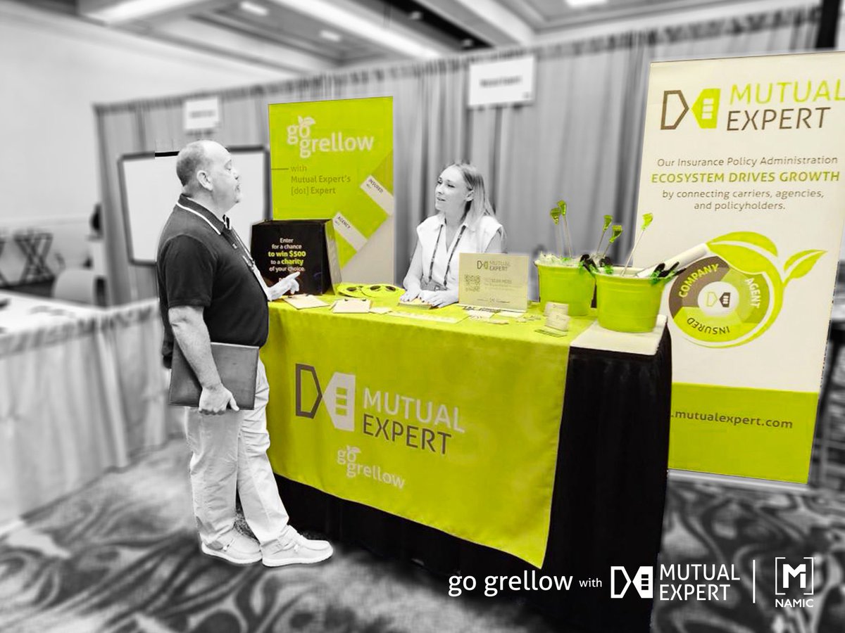 MutualExpert's tweet photo. Be bright, Go Grellow at @NAMIC’s 130th Annual Convention.
 
Stop by Booth 717 to see how Mutual Expert has all the tools you need to manage your carrier while taking care of your agents and policyholders. Enter for a chance to win $500 for the charity of your choice.

#NAMICac25 https://t.co/ZWYctXBpU7