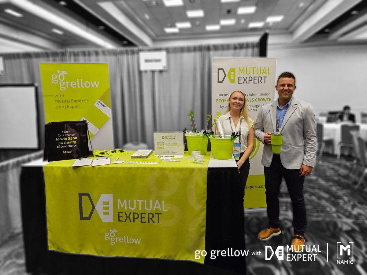 Be bright, Go Grellow at <a href="/NAMIC/">NAMIC</a>’s 130th Annual Convention.
 
Stop by Booth 717 to see how Mutual Expert has all the tools you need to manage your carrier while taking care of your agents and policyholders. Enter for a chance to win $500 for the charity of your choice.

#NAMICac25
