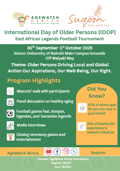 AgeWatch_Africa's tweet image. 📢 Official Update
This  is the only official information board for the East Africa Legends Football Tournament. Kindly ignore any other messages or posters that may be circulating. Stay tuned here for verified updates!
#EastAfricaLegends #OfficialUpdate #AgewatchAfrica #Suqoon