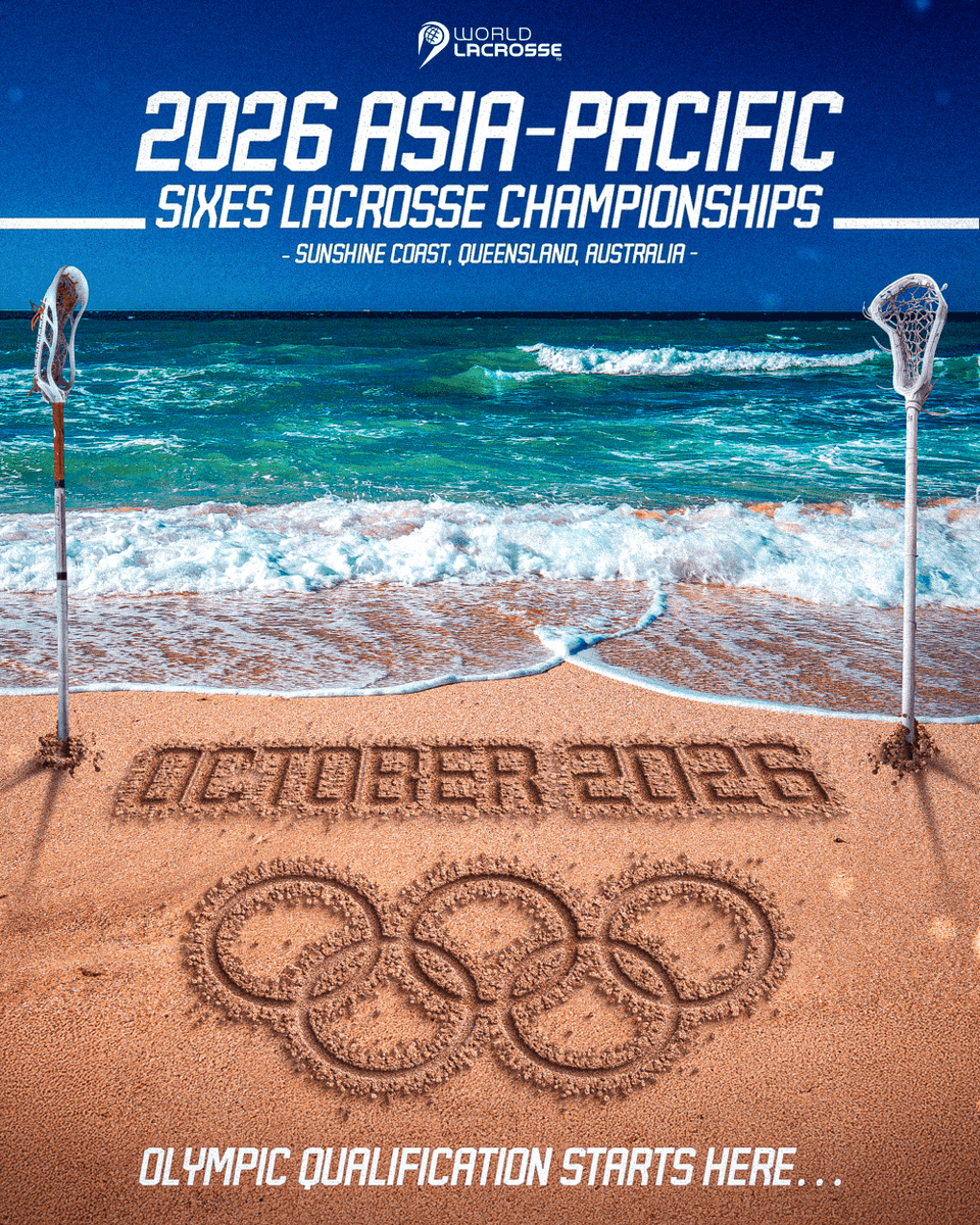 WorldLacrosse's tweet image. The journey to the Olympic Games begins down under 🇦🇺

Australia&apos;s Sunshine Coast will host the 2026 Asia-Pacific Sixes Lacrosse Championships; the first step toward qualifying for @LA28 🥍

MORE: worldlacrosse.sport/australia-to-h…

#APSLC26 #Olympics #LA28