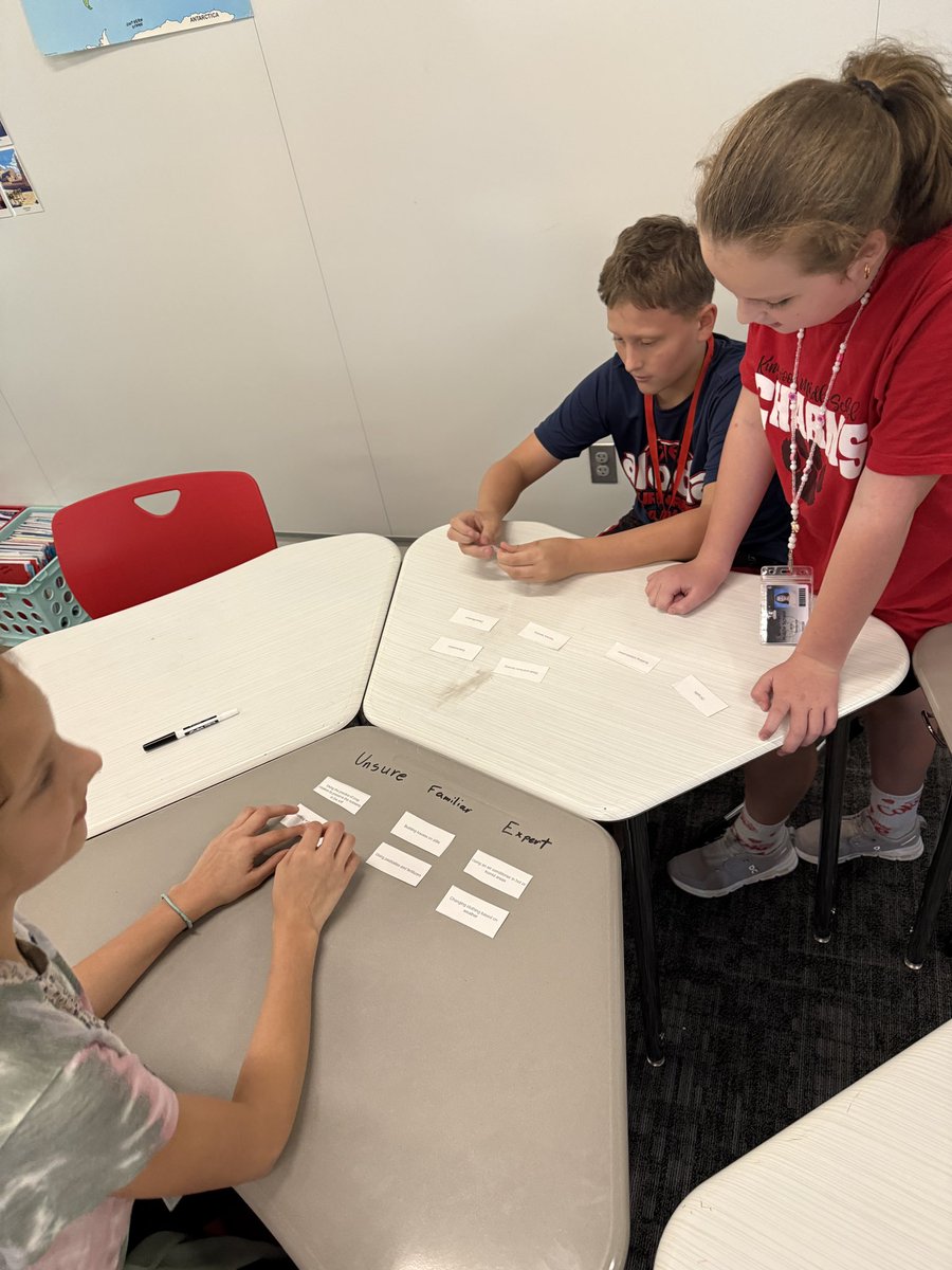 Ms_Proulx's tweet photo. We practiced our favorite discourse strategy “World of Knowledge” in a group discussion about adaptations and modifications. Then students organized various examples while talking with their groups about what they know and aren’t so sure about! #ExploreB4Explain #KMSCougarPride https://t.co/syOqmumeUj