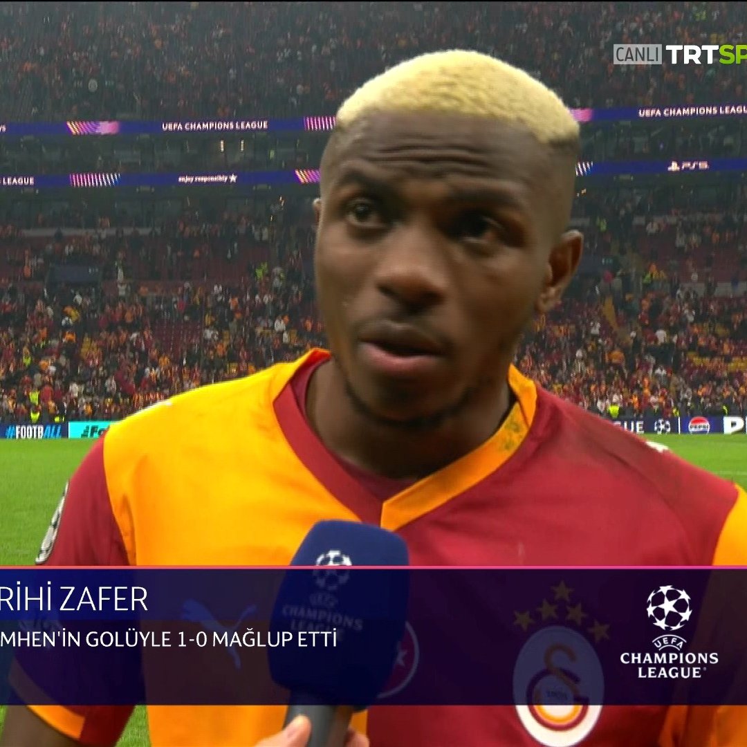 Victor Osimhen: "Buraya gelme sebebim buydu. Taraftarın beni bu şekilde desteklemesi gurur verici. Galatasaray'ı ve taraftarımızı çok seviyorum."