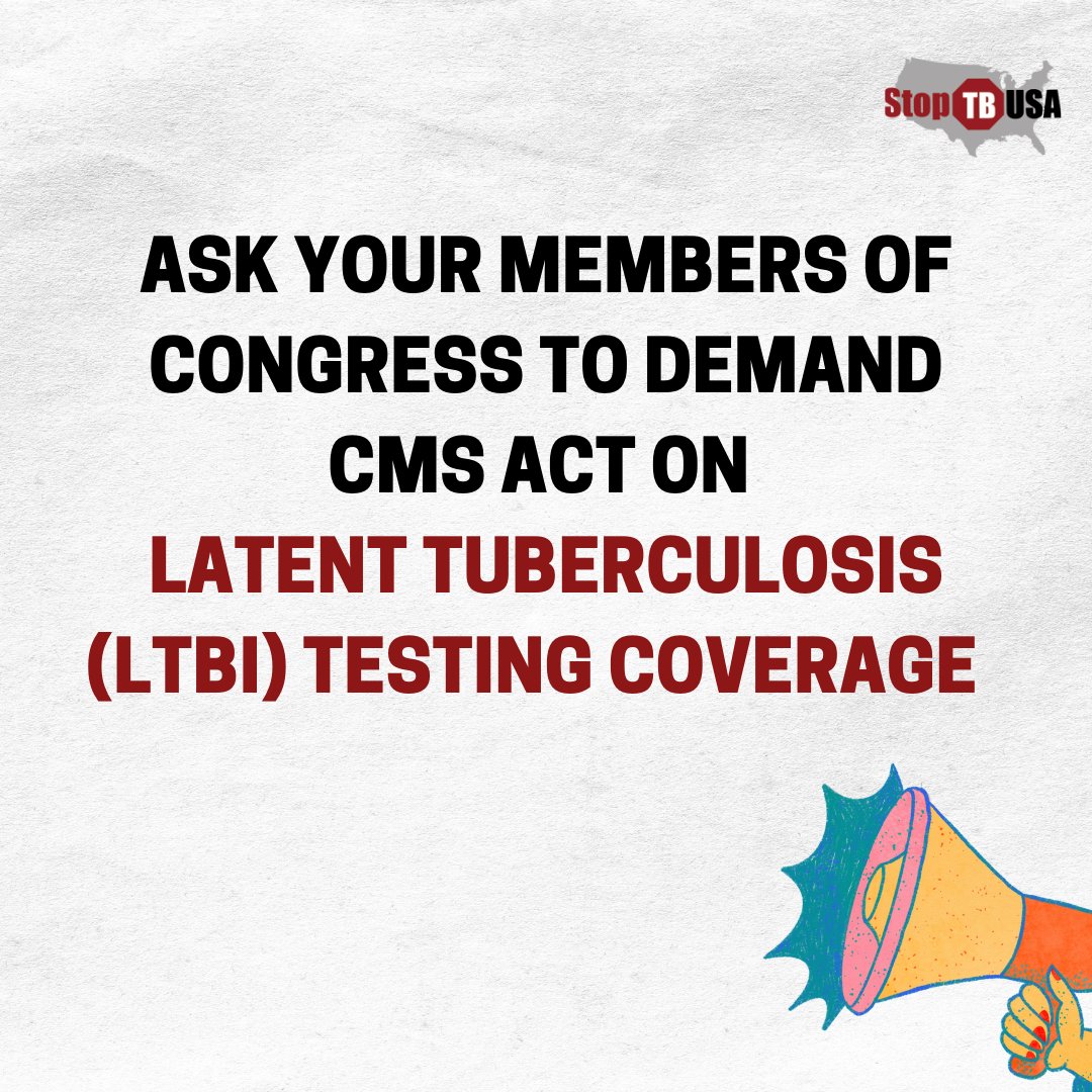 StopTBUSA's tweet photo. - TB is airborne, deadly, and rising in the U.S.
- People with LTBI don't feel sick, but without testing, many will develop TB disease. 
- Over 50% are hospitalized, and 1 in 10 will die. 

Tell Congress: urge CMS to act on LTBI testing. Visit https://t.co/6Bqf7lofQL https://t.co/ep4rW2zxZd