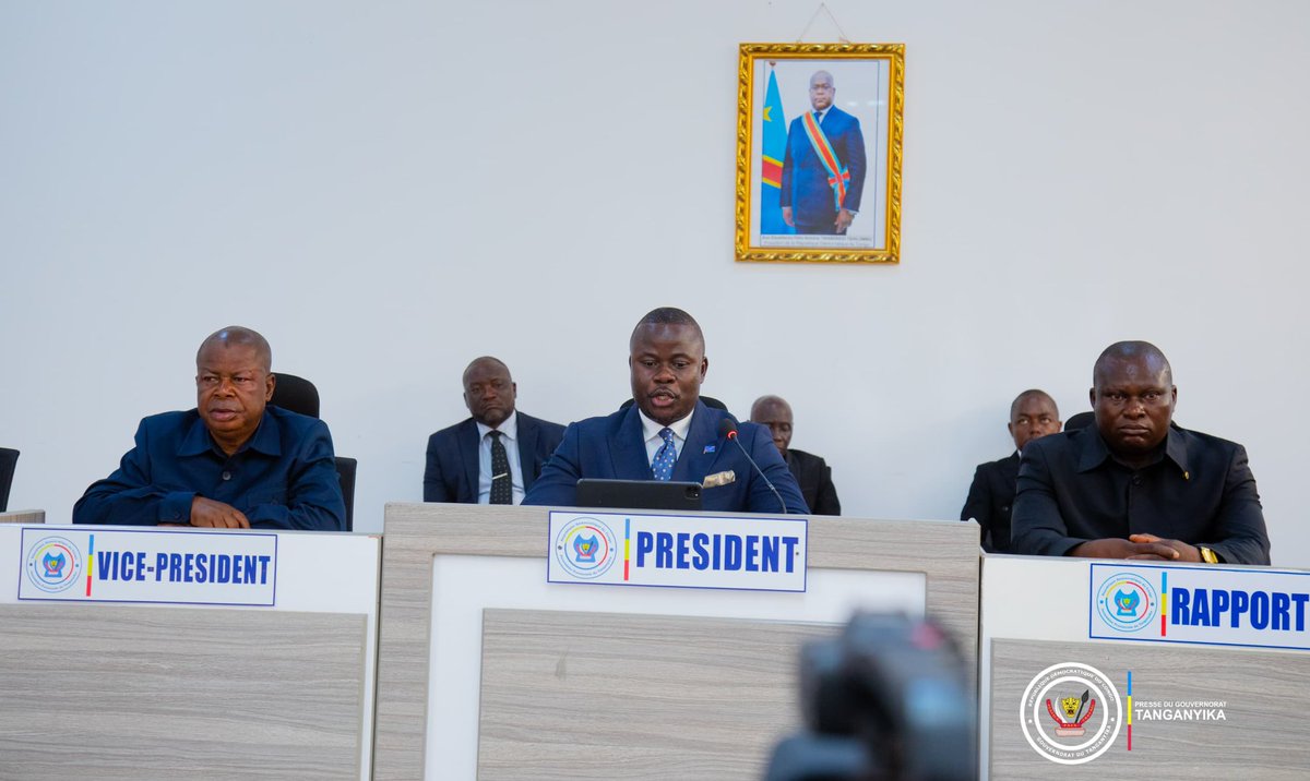 GermainMuloko's tweet photo. Le Gouverneur @ChrisKitungwa a pris part ce mardi 30 sept. à l’ouverture de la session ordinaire de septembre à l’assemblée provinciale du Tanganyika, présidé par l’Hon. @CyrilAwel https://t.co/MXDLfq8HFg