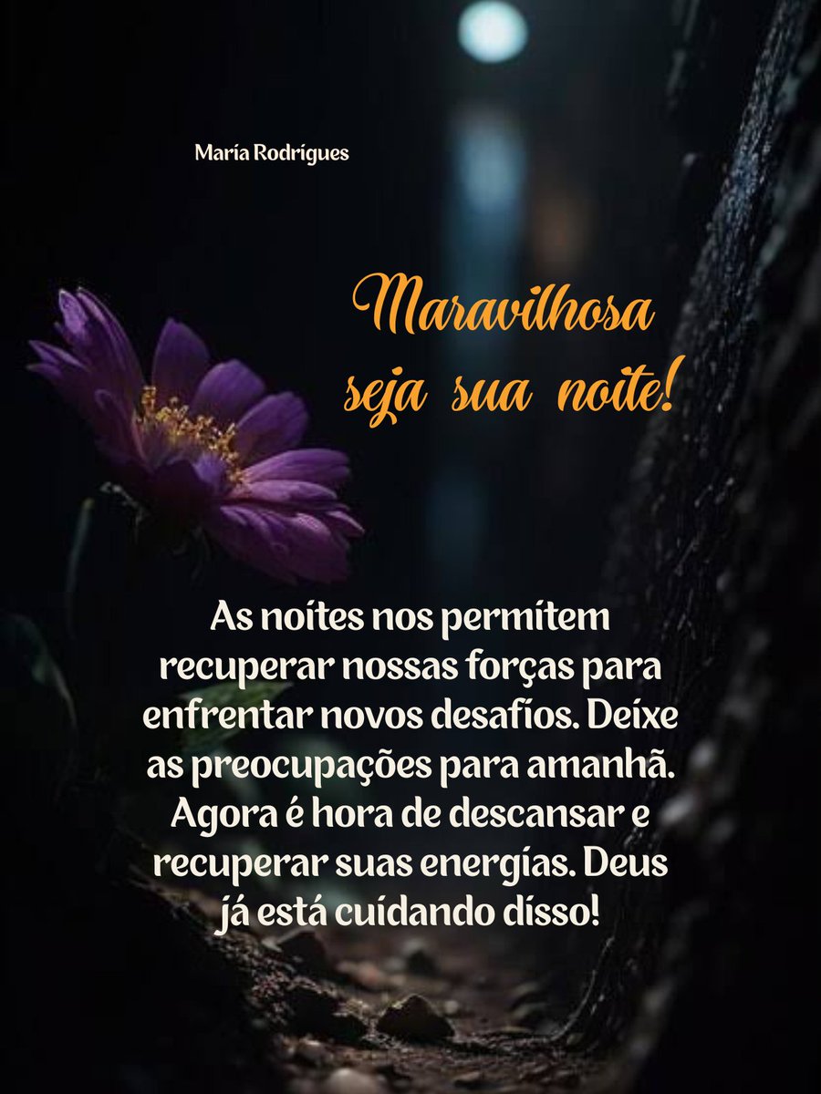 7MariaRodrigues's tweet image. #boanoite #desafios #forças #descansar #Deus