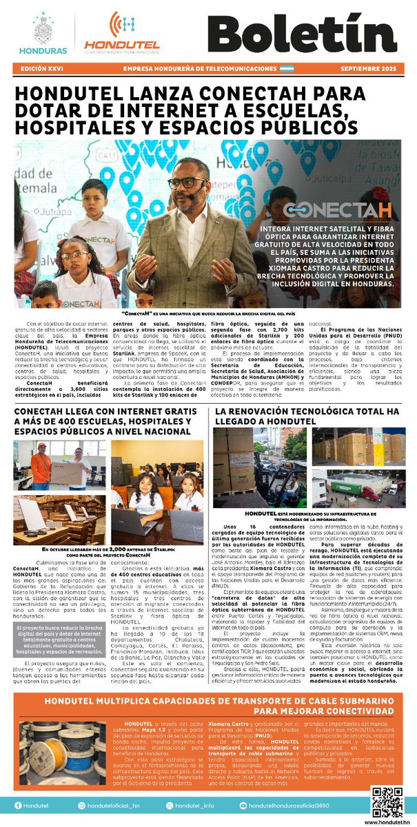 📌¡Manténgase actualizado a través de nuestro boletín informativo! 🗞️ #HONDUTEL