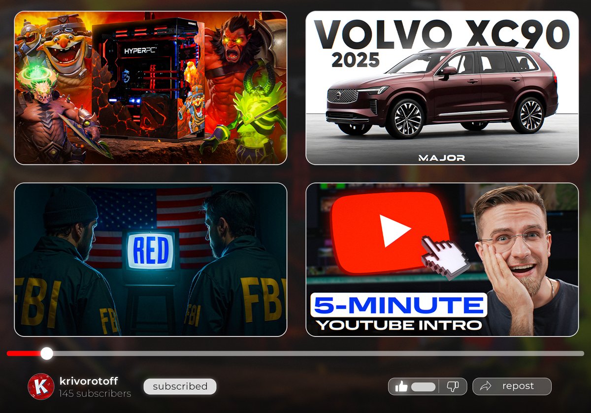 krivorotoff17's tweet image. New thumbnail batch! 🔥

This time it’s a batch of some really strong work! I’m super happy with all the recent thumbnails — get ready for a bunch of breakdowns    

What do you think? 🔽

#thumbnails #youtubethumbnails #DesignForYouTube