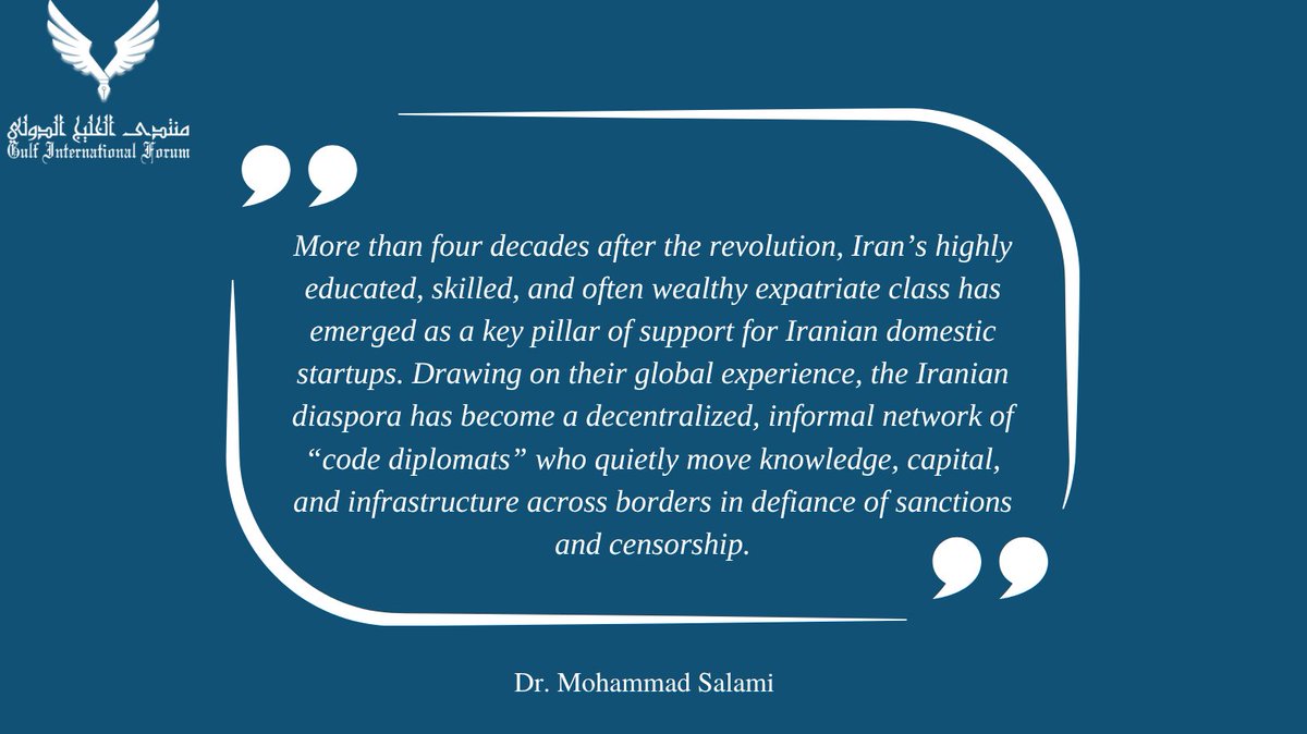GulfIntlForum's tweet photo. "How Iran’s Expatriates Are Powering Its Tech Sector"

@moh_salami discusses how #Iran's diaspora is helping domestic entrepreneurs and tech startups grow, even amid the isolation of sanctions. 
 
Read the full article here: https://t.co/PHNJvxQ39k https://t.co/zdUQqO7ZEi