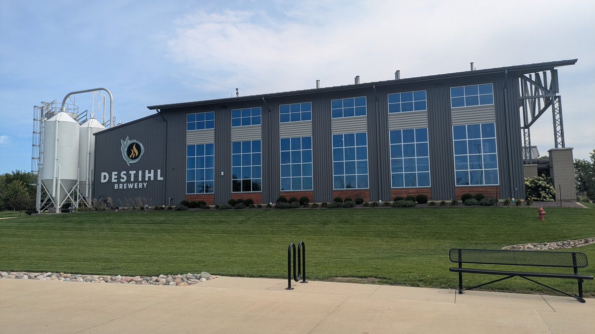Brewery 1438: <a href="/DESTIHLbrewery/">DESTIHL Brewery</a>. Normal, IL. Fav beer: Roots Lager (Helles Lager). Established in 2007, they now have an expansive footprint on the edge of town. Situated on six acres, the 120-barrel brew house and massive beer hall is very impressive #ILbeer