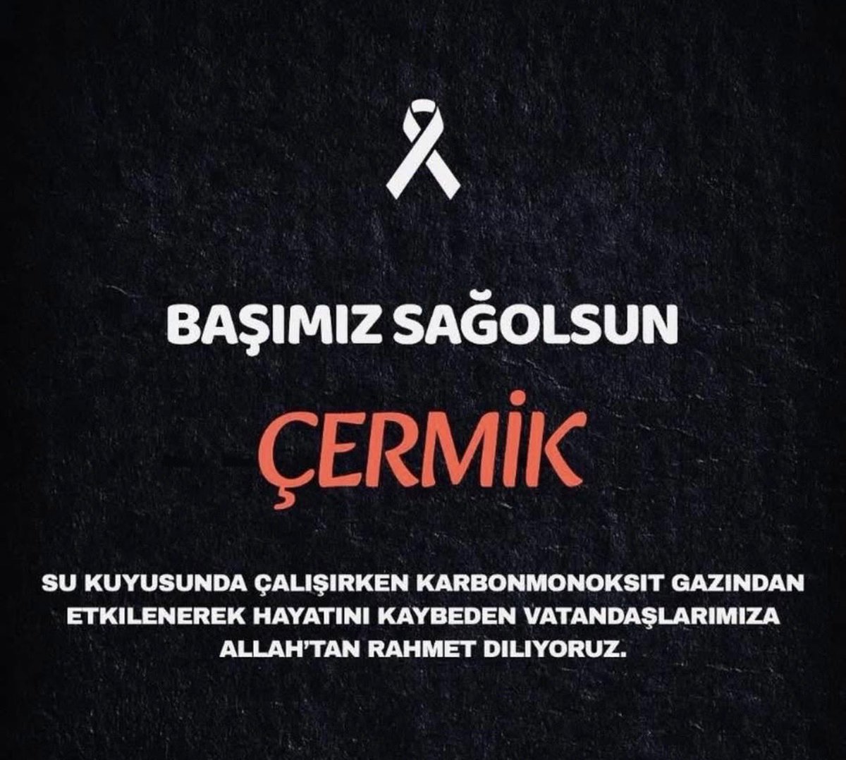 Hayatını kaybedenlere rahmet yakınlarına sabır diliyorum..Ruhları şad mekanları cennet olsun #çermik