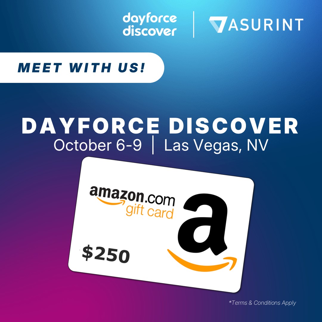 Will you be at #DayforceDiscover25 next week? If so, stop by booth 305 to learn about our Dayforce integrations and enter our raffle to win a $250 amazon gift card! 

Thank you again <a href="/Dayforce/">Dayforce</a>  for allowing us to showcase our partnership! We can't wait to see you all in Vegas!