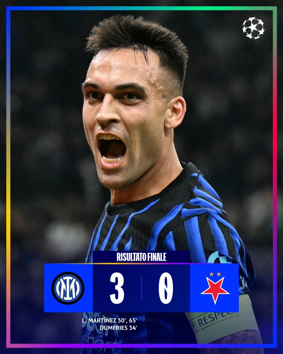 ⚫🔵 L'inter supera lo Slavia Praha a San Siro

#UCL