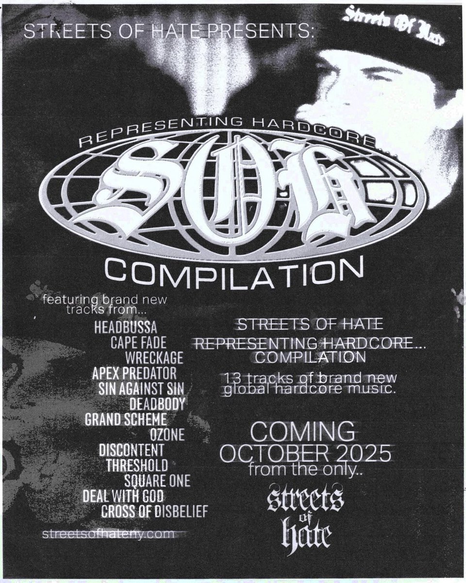 ONARED TO BE A PART OF THIS COMPALATEAN. 

THOUGH’SE OTHER BANDS ON HERE ARE SOME OF THE GRATEST IN THE WORLD.

IT IS A PRIVALEDGE TO BE FEATORED ALONG SIDE WITH THEM HC 

STREETS OF HATE = HC