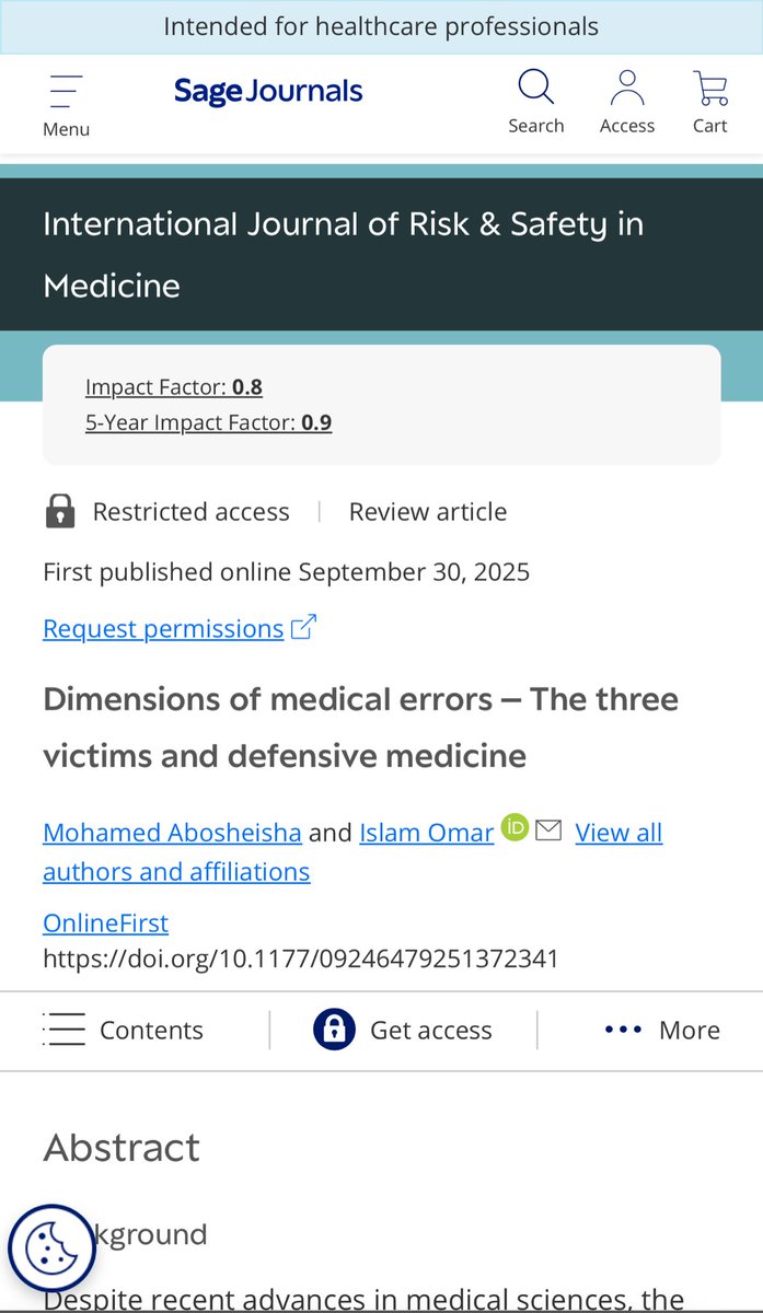 Medical errors affect not only patients but also healthcare staff. Our review highlights the need for structured support programs, balanced media coverage, and awareness that both patients and providers need care after safety incidents.

journals.sagepub.com/doi/10.1177/09…