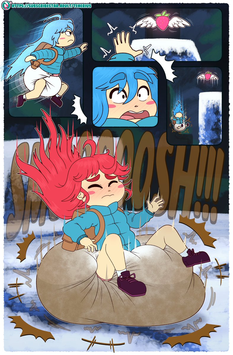 Madeline probably would have made that jump if it weren't for the bulky protection around her waist. At  least they helped cushion the fall~

This art was suggested and voted for over on my Subscribestar!

Consider supporting if you like!~
subscribestar . adult/tenerius
💚💜