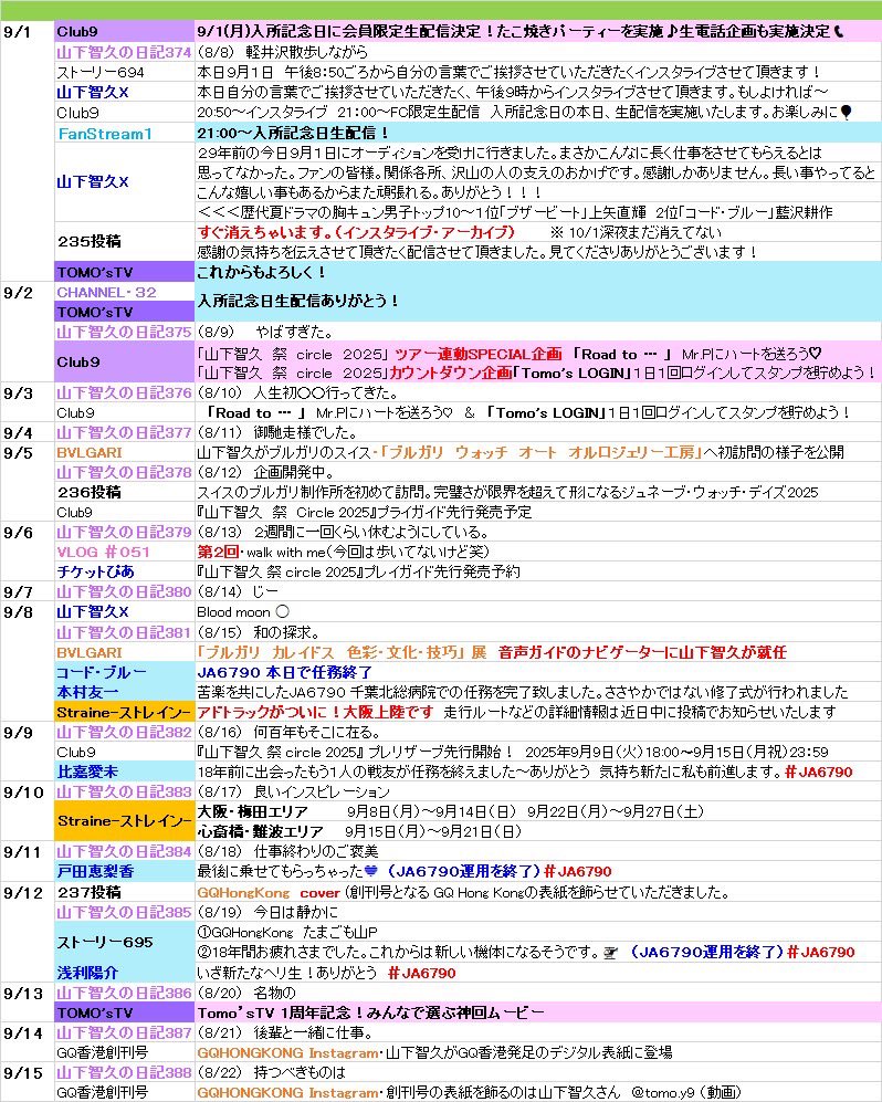山下智久芸能活動29周年 🎉 からスタートした 9月のやまぴー🗒ᝰ