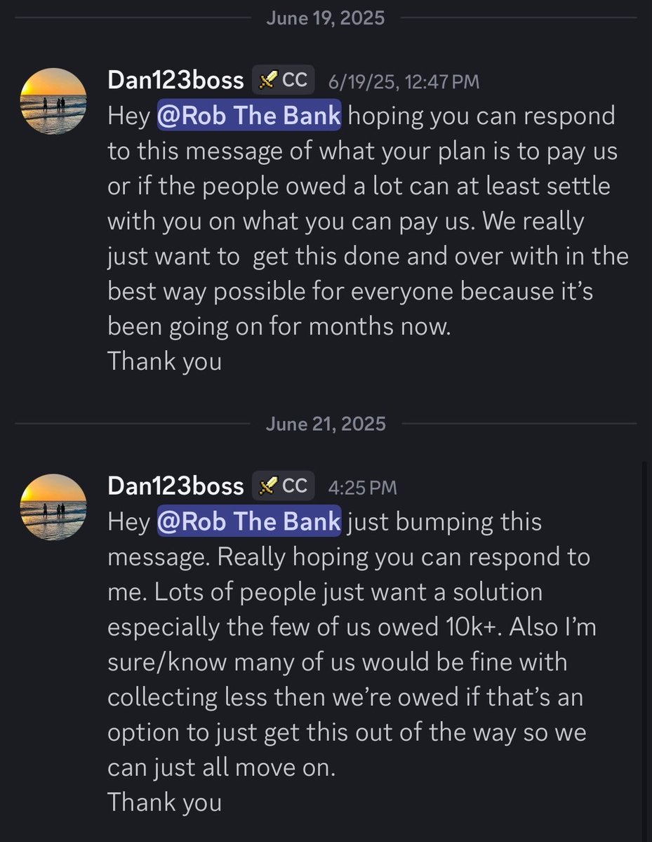 jayudom1's tweet image. Robthebank owes over 30 creators who helped blow up his TikTok shop brands.

We’ve all been owed for over 6 months now with little to no communication from him.

I’m owed over $26k, and I haven’t seen a penny of that.

It’s honestly ridiculous that it’s had to come to this .