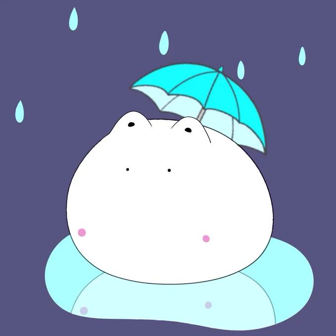 おはちゃーです(。・ω・)ノ 10月もよろしくお願いします 今夜は札幌旅行雑談! 「雨降っちゃった」 #イラスト #おはようVtuber