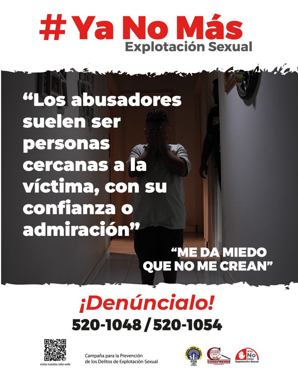 tvnpanama's tweet photo. #YaNoMás Explotación Sexual, ¡Denúncialo! @pgn_panama https://t.co/Y8JWGXu7US