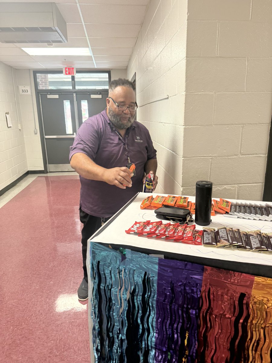The Taylor Treat Trolley rolled out for its first round today—spreading sweet smiles to our amazing teachers &amp; staff! 🍫☕️💙