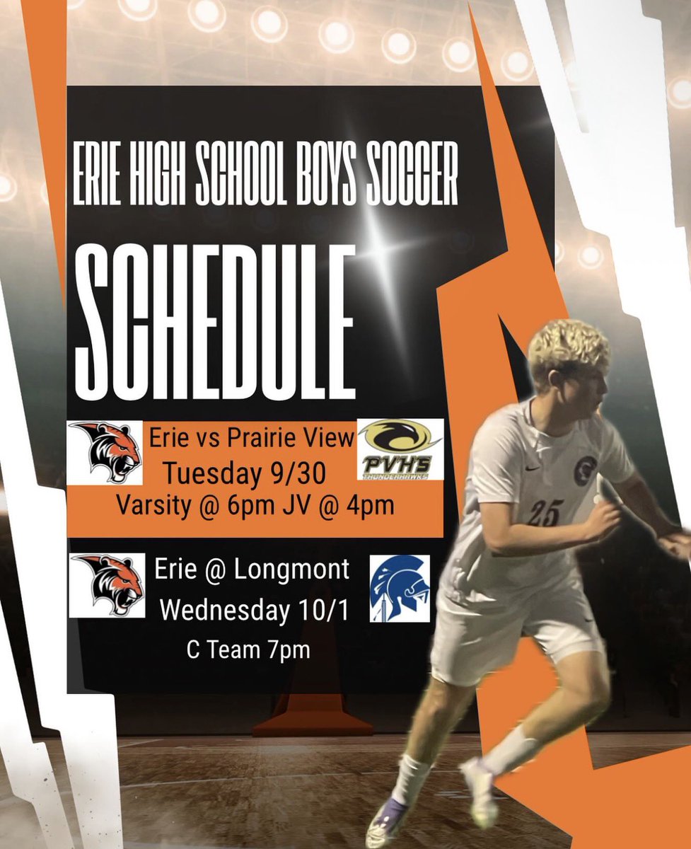 Don’t miss the action tonight!
Come out and support your Erie Tigers. #GoTigers <a href="/ErieHSAthletics/">Erie HS Athletics</a> <a href="/TigersPrincipal/">Josh Griffin</a> <a href="/goSVVSD/">Chase McBride</a>