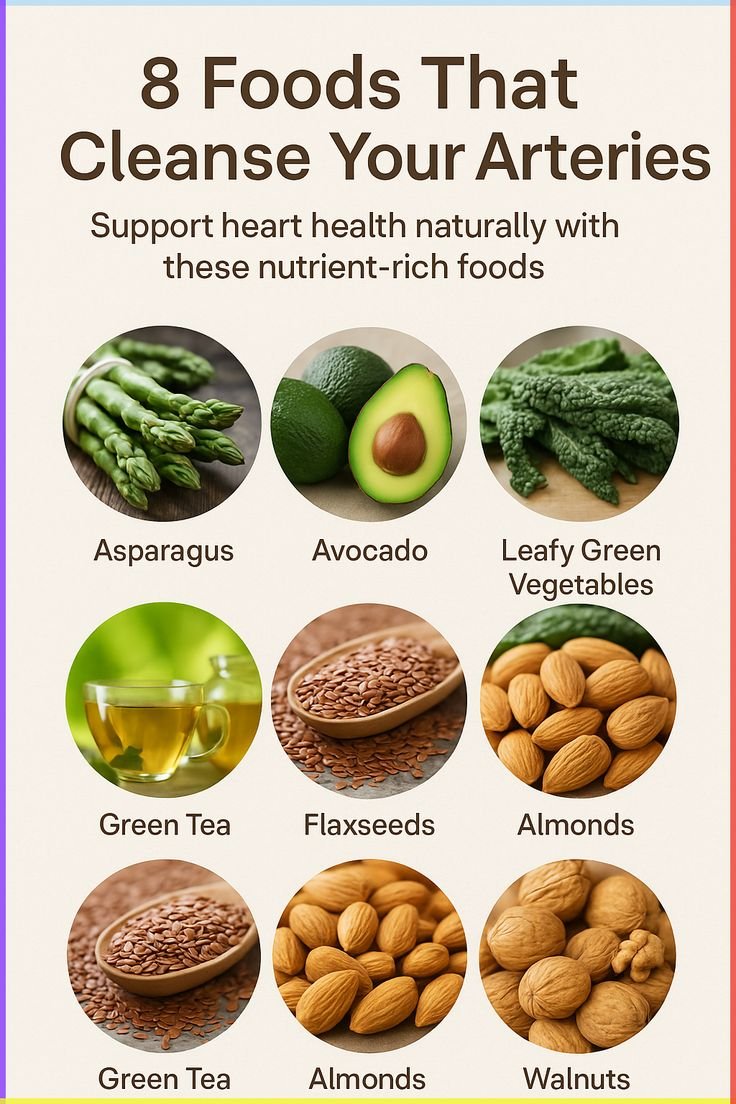 8 Foods that Clwanse your Arteries!🥑🥜🥦