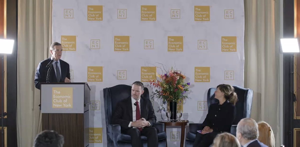 EconClubNY's tweet photo. Thank you to Ambassador Jamieson Greer (@USTradeRep) and @MariaBartiromo (@MorningsMaria, @FoxBusiness) for joining us today for such an insightful conversation!

#ECNYGreer #USTrade #Tariffs #USManufacturing #NationalSecurity https://t.co/hOqtmscJTJ