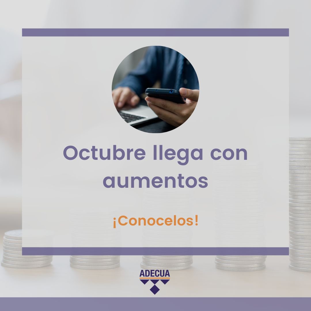infoadecua's tweet photo. 🔍 Desde mañana regirán nuevos aumentos en distintos servicios, entre ellos, el transporte y las telecomunicaciones. 

Deslizá para conocerlos 👉 https://t.co/nI2NgNH6FG
