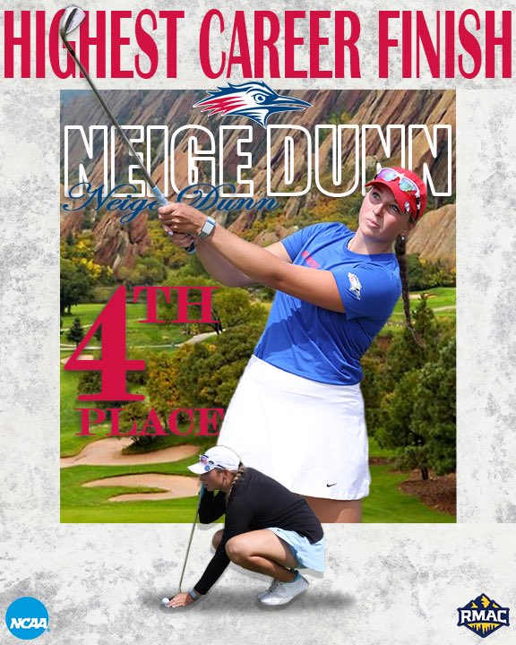 ⭐️The team places 3rd, at the Wasatch Invitational, a new season-best finish! 
⭐️Neige Dunn has her highest career finish, placing 4th. 
⭐️Rien Solodan scores her new career-low tournament total, a 161. Rien also scored her career lowest-round at a 79. 
  
#GetRowdy 🔴🔵