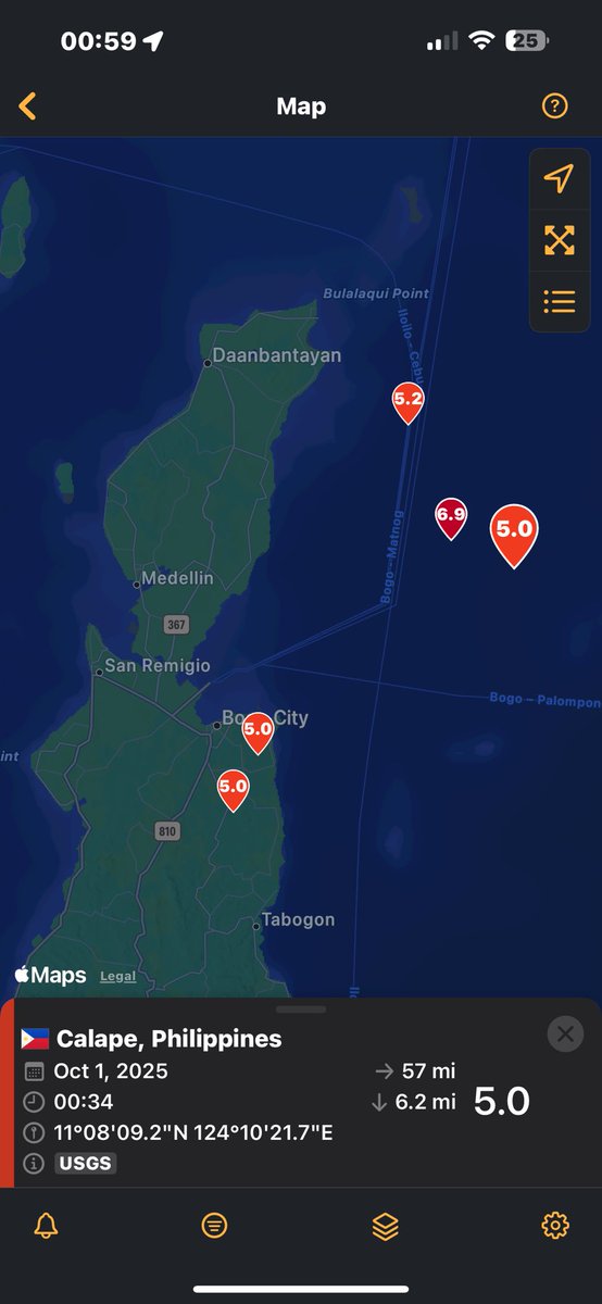 planetgeologist's tweet photo. Aftershocks continue after the 6.9 shallow Earthquake in Cebu, Philippines, light damage in Cebu City but in the north, heavy damage to infrastructure and structures. 

No fatalities reported yet. 

#CebuEarthquake https://t.co/Gn7GnWpqA5