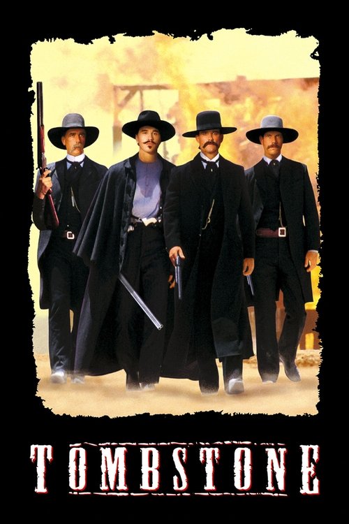 TopFilmTip's tweet image. Four mustached gunmen pit wits &amp;amp; wiles against murderous cowboy gang in quick-drawing, bullet blasting, character quipping fun #TOMBSTONE (Tombstone, 1993) @Film4 9:00pm